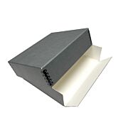 Lineco Archival Drop Front Museum Box in Blue/Gray, open