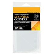 Polypropylene Mounting/ Framing Corners, 3 inch Standard View in packaging bag L533-0036