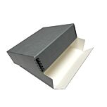 Lineco Archival Drop Front Museum Box in Blue/Gray, open