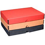 Clamshell Folio Storage Boxes, Faux Leather