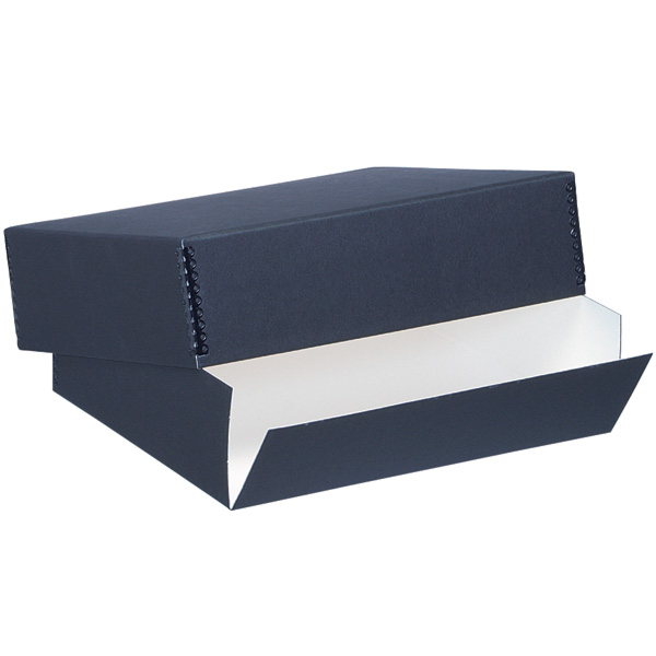 Lineco Museum Archival Drop-Front Storage Box Black Acid-Free with Metal Edges 9 X 11 X 3 inches 733-2811