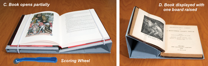 corrugated book mount making